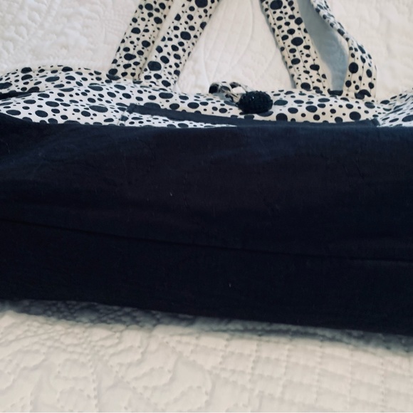 “Polkadot” Shoulder Tote w/ 10 Interior (Vinyl See Tru) Wall Storage Pockets - Picture 6 of 12